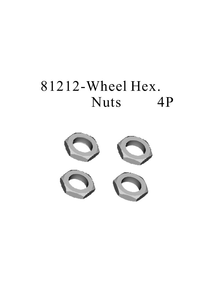 RADIOKONTROL - RK Wheel hex. nuts (4 pc)