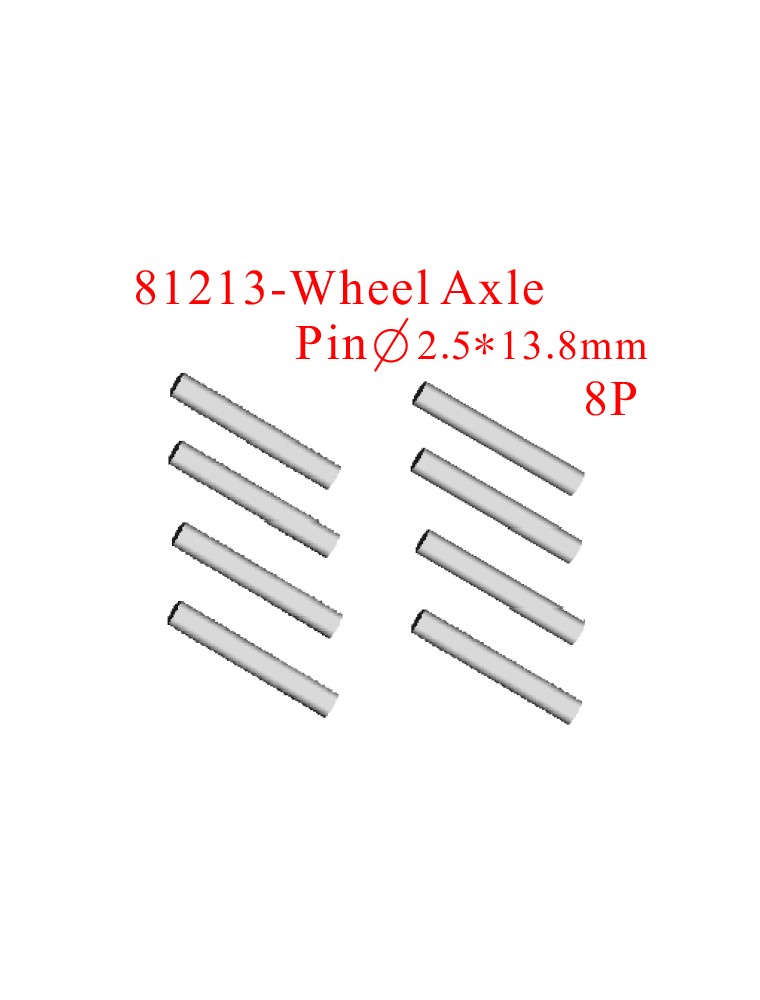 RADIOKONTROL - RK Axle pin (8 pc)