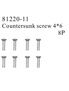 RADIOKONTROL - RK Countersunk screw 4*6 (8 pc)