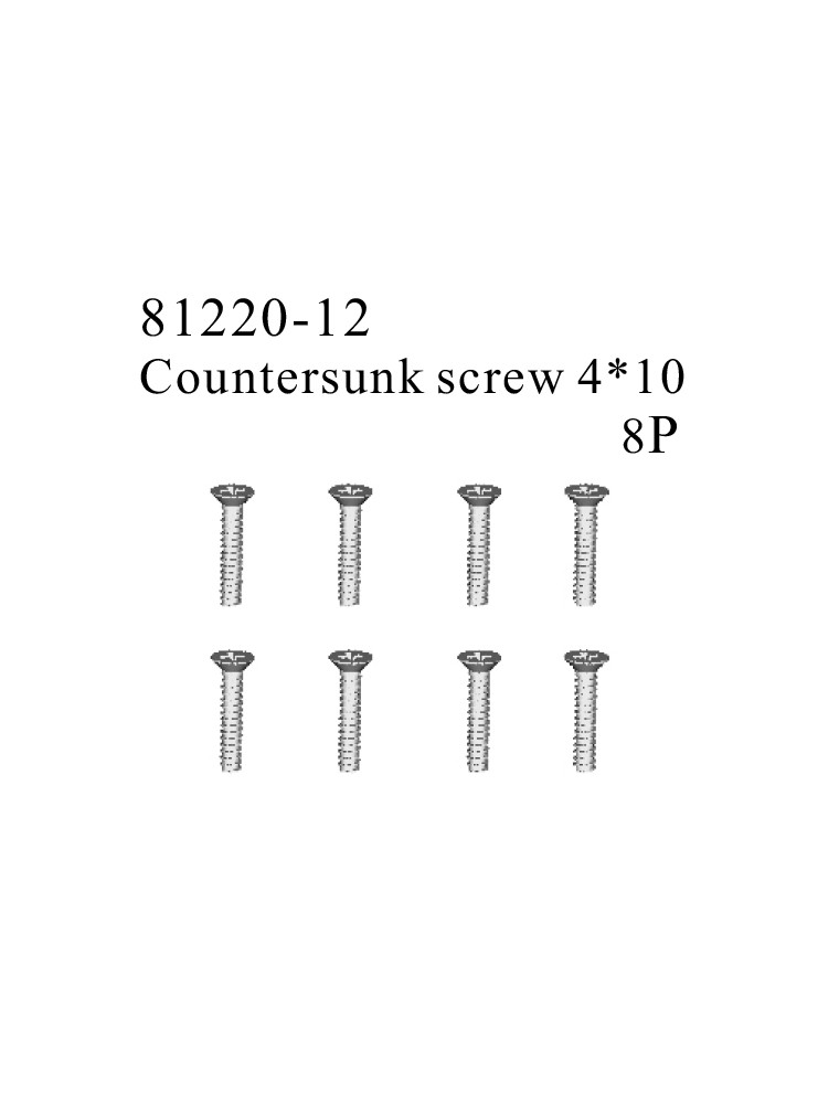 RADIOKONTROL - RK Countersunk screw 4*10 (8 pc)