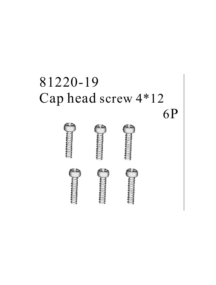 RADIOKONTROL - RK Cap head screw 3*12 (5 pc)