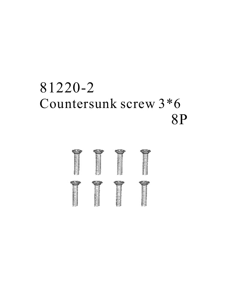 RADIOKONTROL - RK Countersunk screw 3*6 (8 pc)