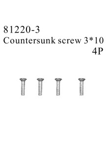 RADIOKONTROL - RK Countersunk screw 3*10 (4 pc)