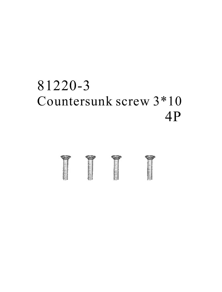 RADIOKONTROL - RK Countersunk screw 3*10 (4 pc)