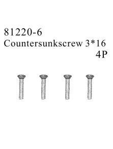 RADIOKONTROL - RK Countersunk screw 3*16 (4 pc)