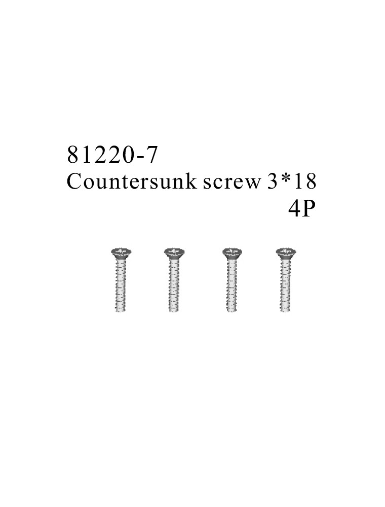 RADIOKONTROL - RK Countersunk screw 3*18 (4 pc)