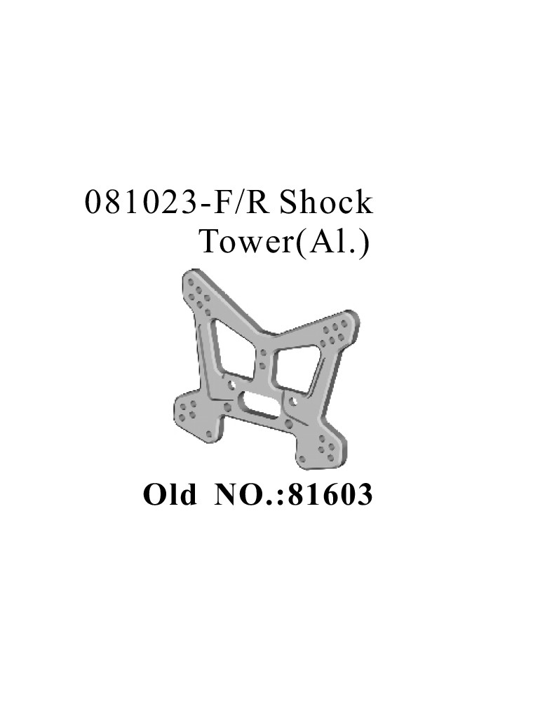 RADIOKONTROL - RK Rear shock tower aluminium