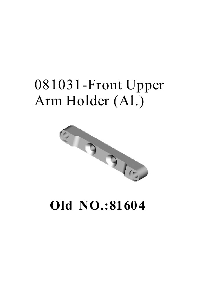 RADIOKONTROL - RK Front upper arm holder aluminium