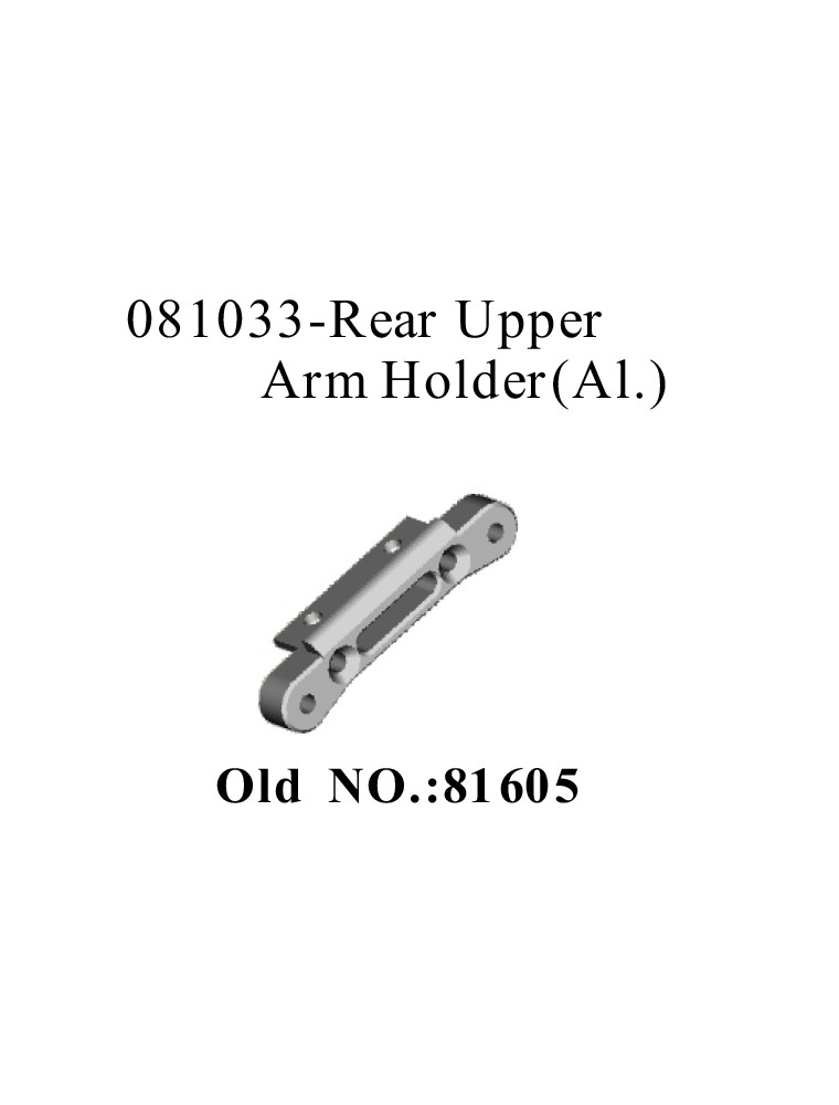 RADIOKONTROL - RK Rear upper arm holder aluminium