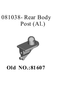 RADIOKONTROL - RK Rear body post. aluminium