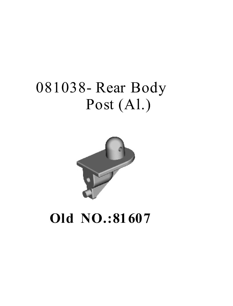 RADIOKONTROL - RK Rear body post. aluminium