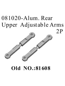 RADIOKONTROL - RK Aluminium rear upper adjustable arms (2 pc)