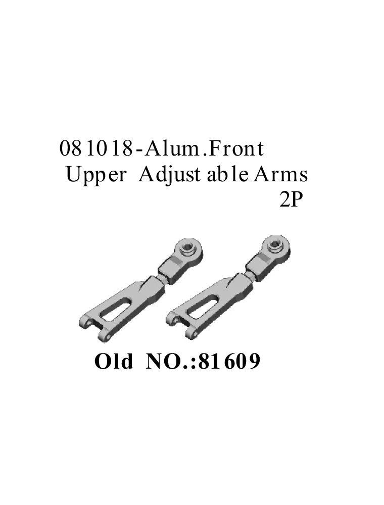 RADIOKONTROL - RKO ALLUM. FRONT UPPER ADJUSTABLE ARMS