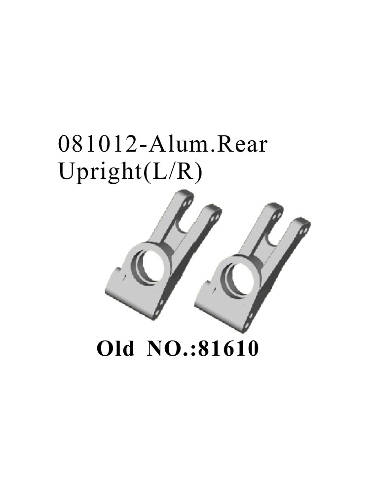 RADIOKONTROL - RK Aluminium rear hub carrier (L+R)