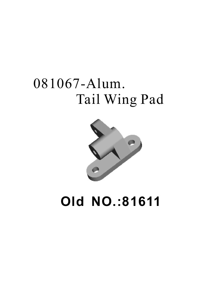 RADIOKONTROL - RK Aluminium tail wing pad