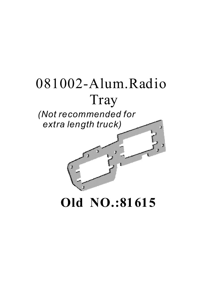 RADIOKONTROL - RK Aluminium radio tray