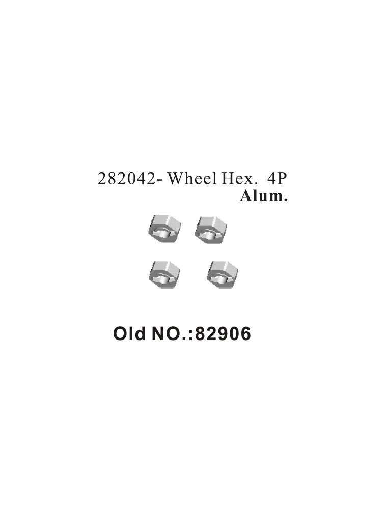 RADIOKONTROL - RKO ALLUM. WHEEL HEX 4PZ