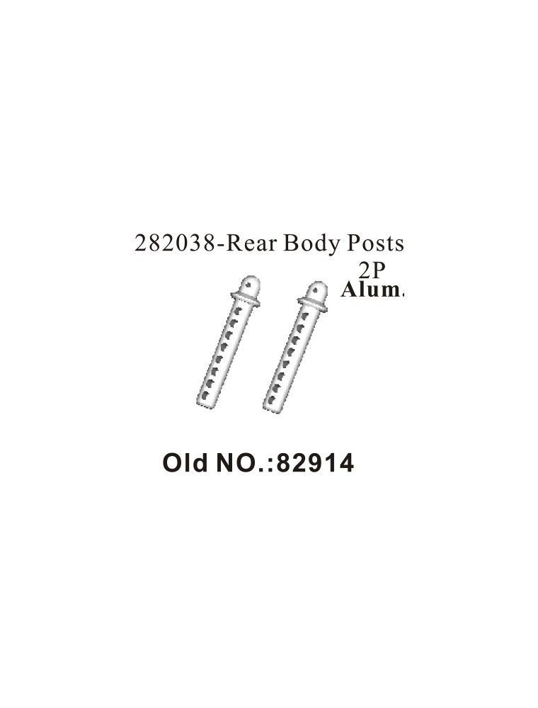 RADIOKONTROL - RK Aluminium rear body post. (2 pc)