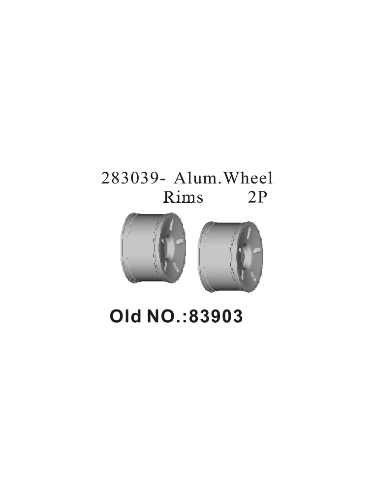 RADIOKONTROL - RK Aluminium Wheels Rims 2 pc.