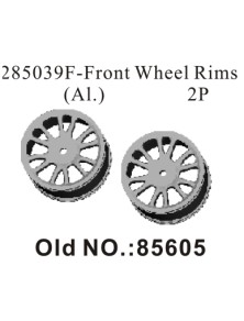 RADIOKONTROL - RK Front wheel rims aluminium (2 pc)