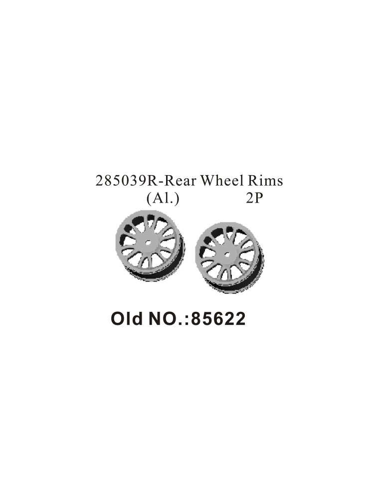 RADIOKONTROL - RK Rear wheel rims aluminium (2 pc)