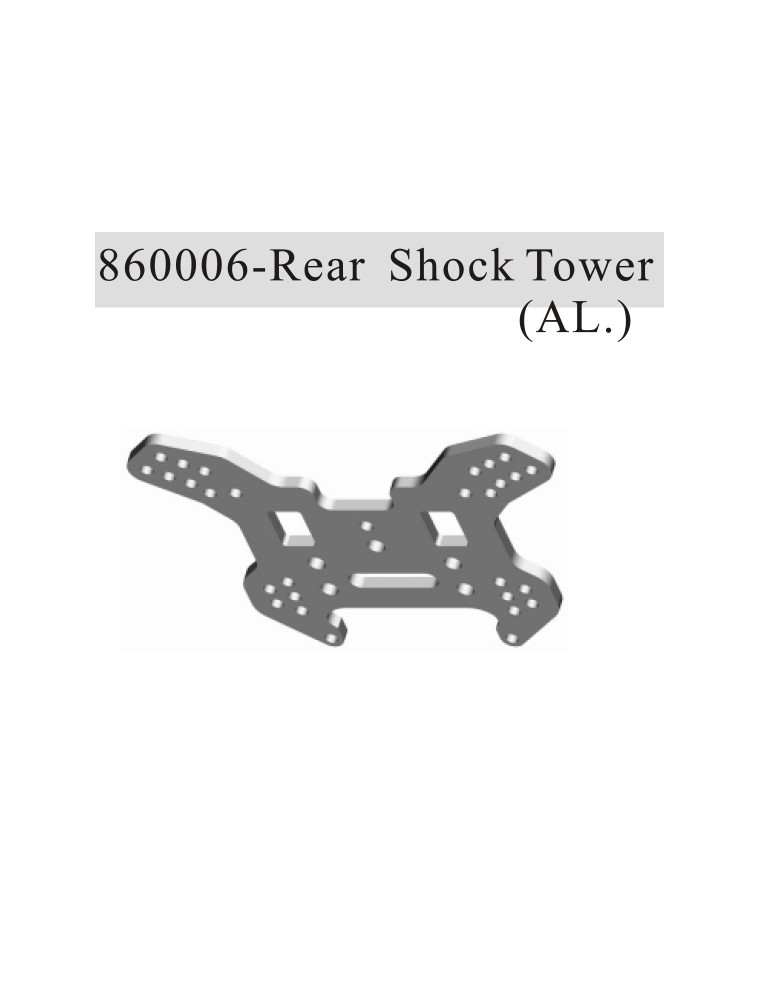 RADIOKONTROL - RK Rear shock tower aluminium