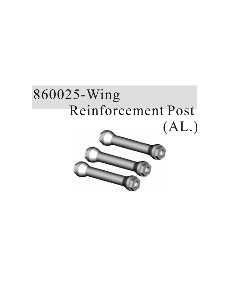 RADIOKONTROL - RK Wing reinforcement post aluminium