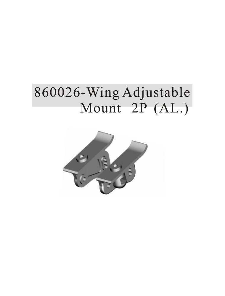 RADIOKONTROL - RK Wing adjustable mount aluminium