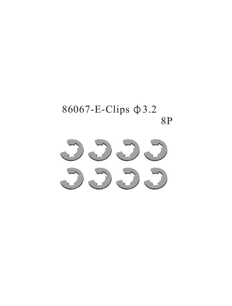 RADIOKONTROL - E-Clips 3.2mm (8)