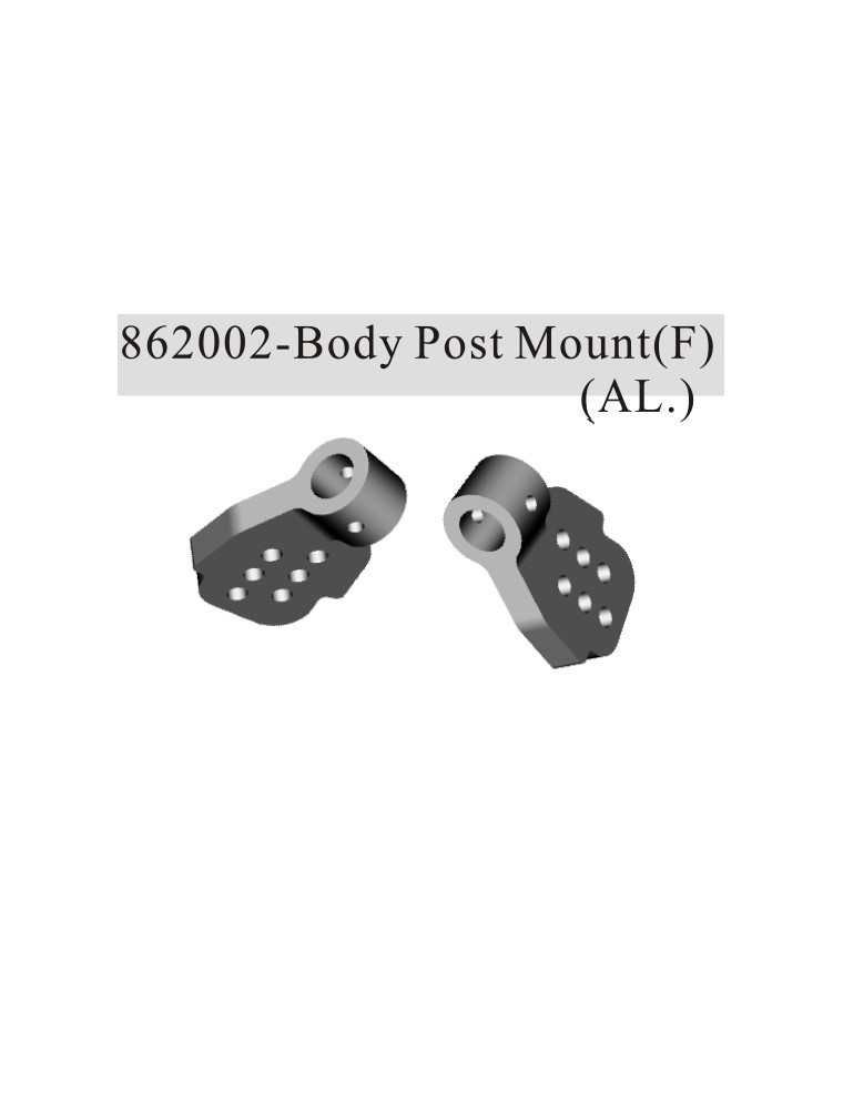 RADIOKONTROL - RK Body post. mount (F) aluminium