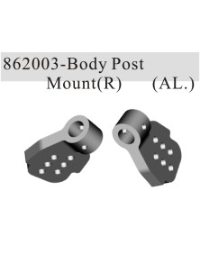 RADIOKONTROL - RK Body post. mount (R) aluminium