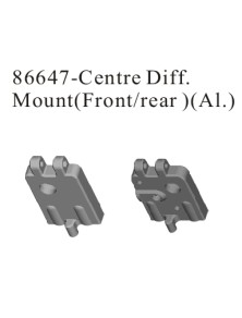 RADIOKONTROL - RK Supporti alluminio trasm. centrale x 1/16