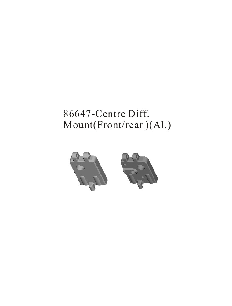 RADIOKONTROL - RK Supporti alluminio trasm. centrale x 1/16