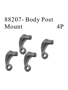 RADIOKONTROL - RK Body post. mount (4 pc)