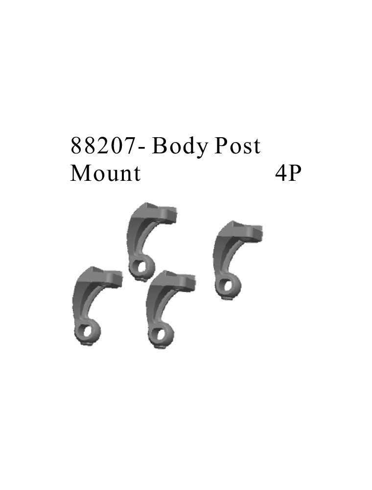 RADIOKONTROL - RK Body post. mount (4 pc)