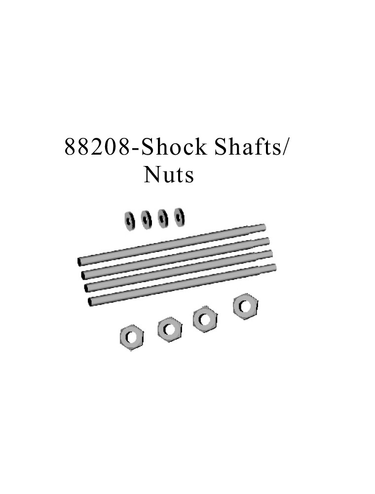 RADIOKONTROL - RK Shock shafts/nuts