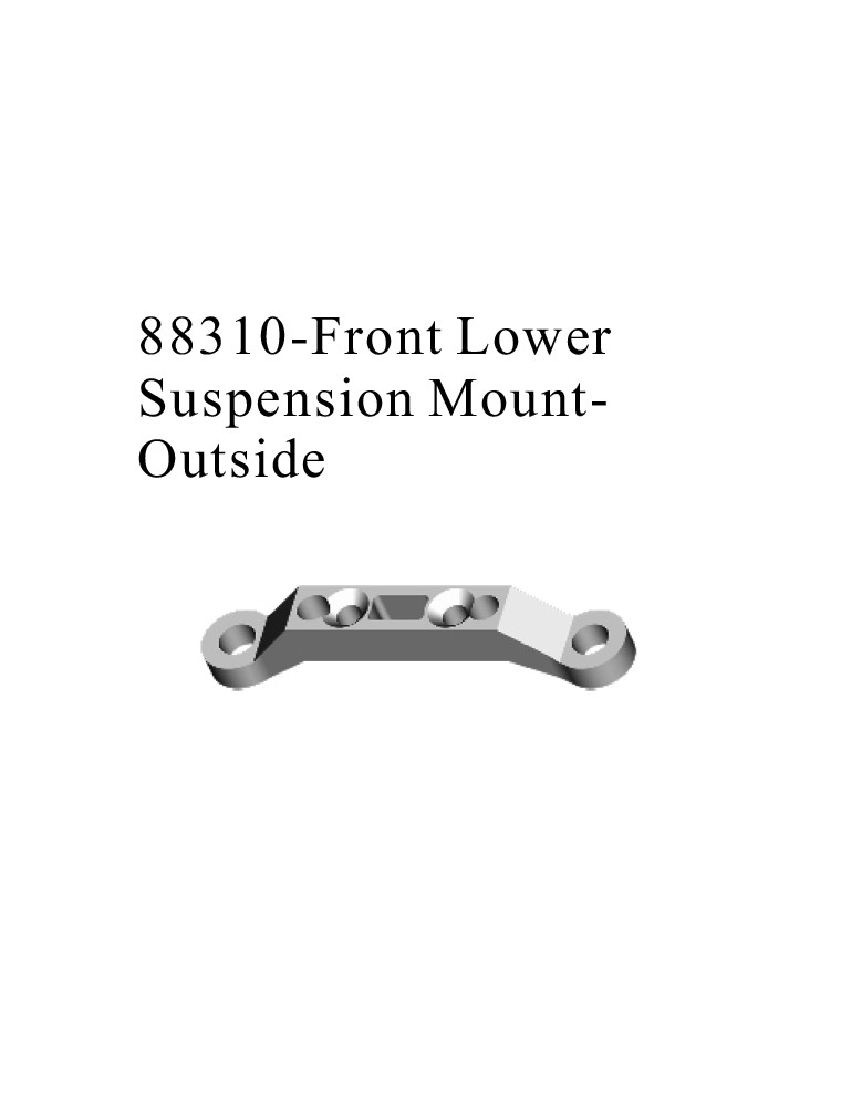 RADIOKONTROL - RK Front Lower Suspension Mount-outside