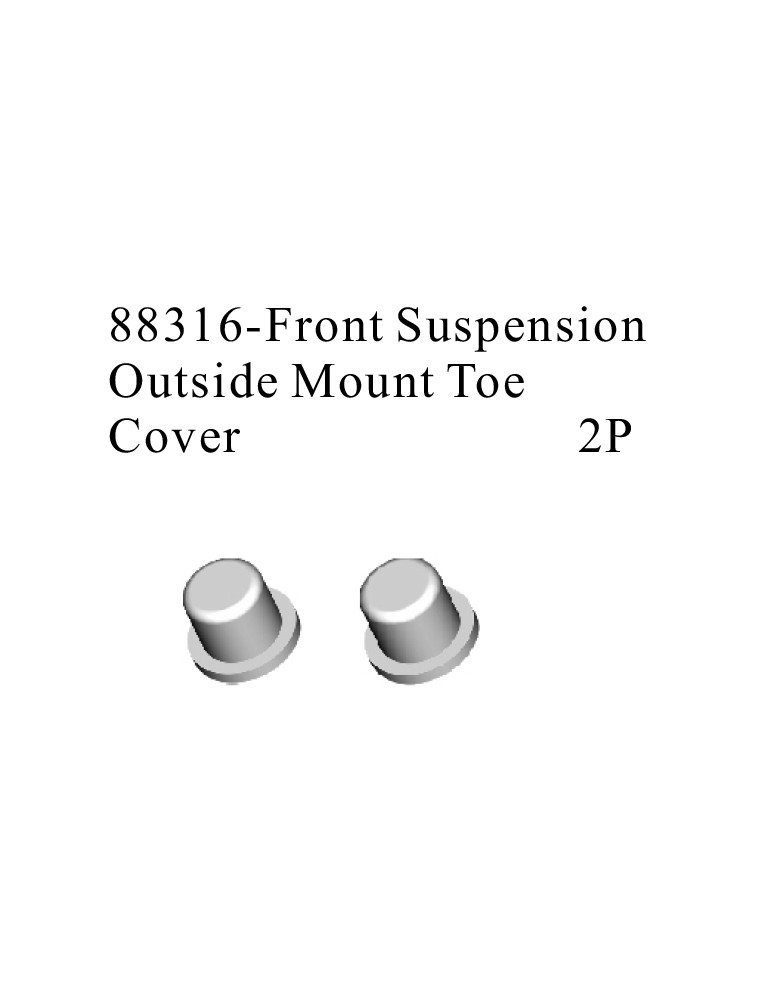 RADIOKONTROL - RK Front suspension outside mount toe cover (2 pc)