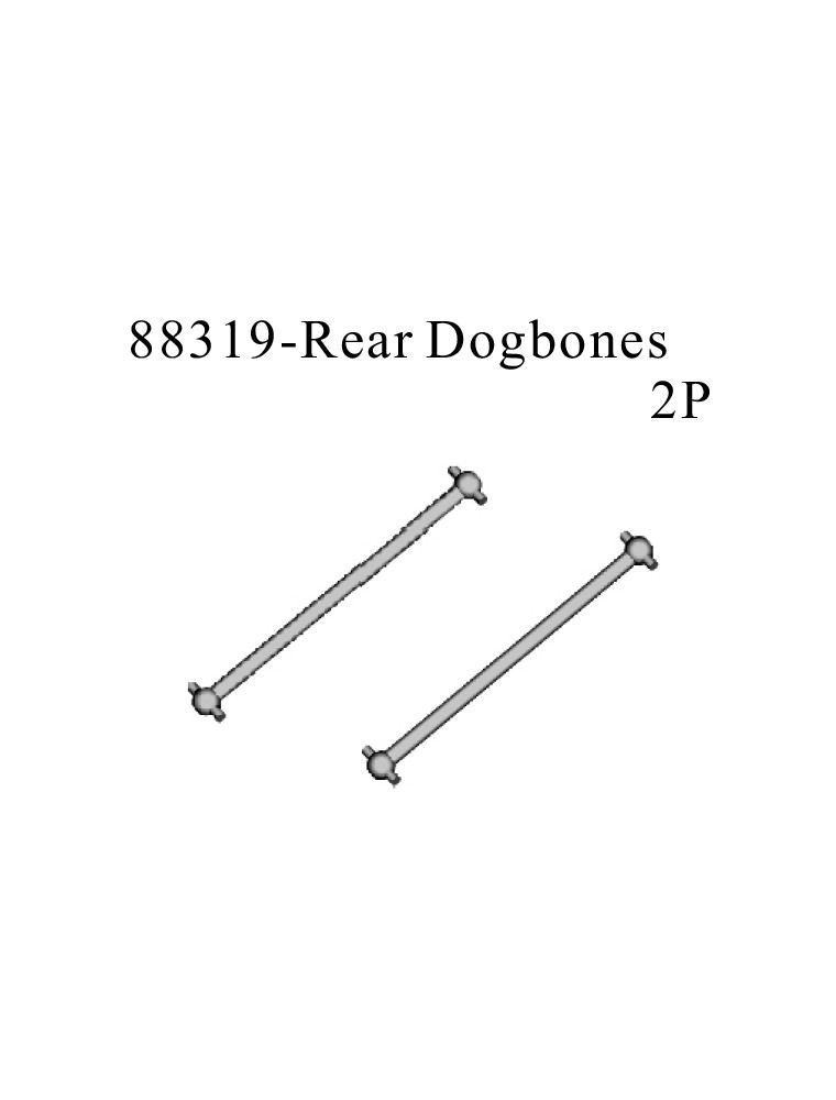 RADIOKONTROL - RKO REAR DOGBONES 123mm