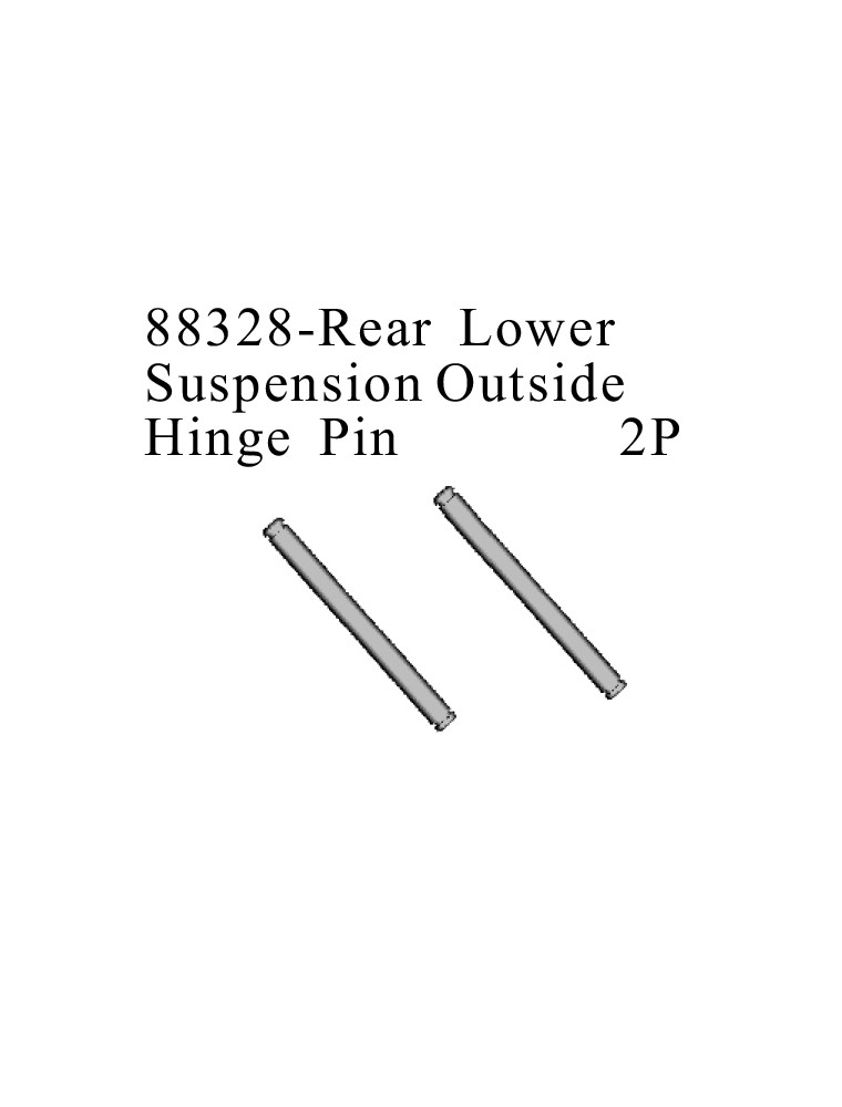 RADIOKONTROL - RKO REAR LOWER SUSP. OUTSIDE HINGE PIN 3x48mm