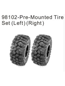 RADIOKONTROL - Pre-mounted tire seet (left+right)