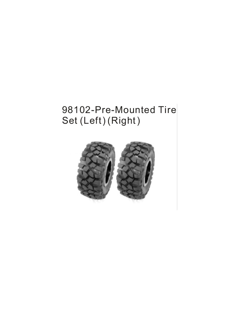 RADIOKONTROL - Pre-mounted tire seet (left+right)