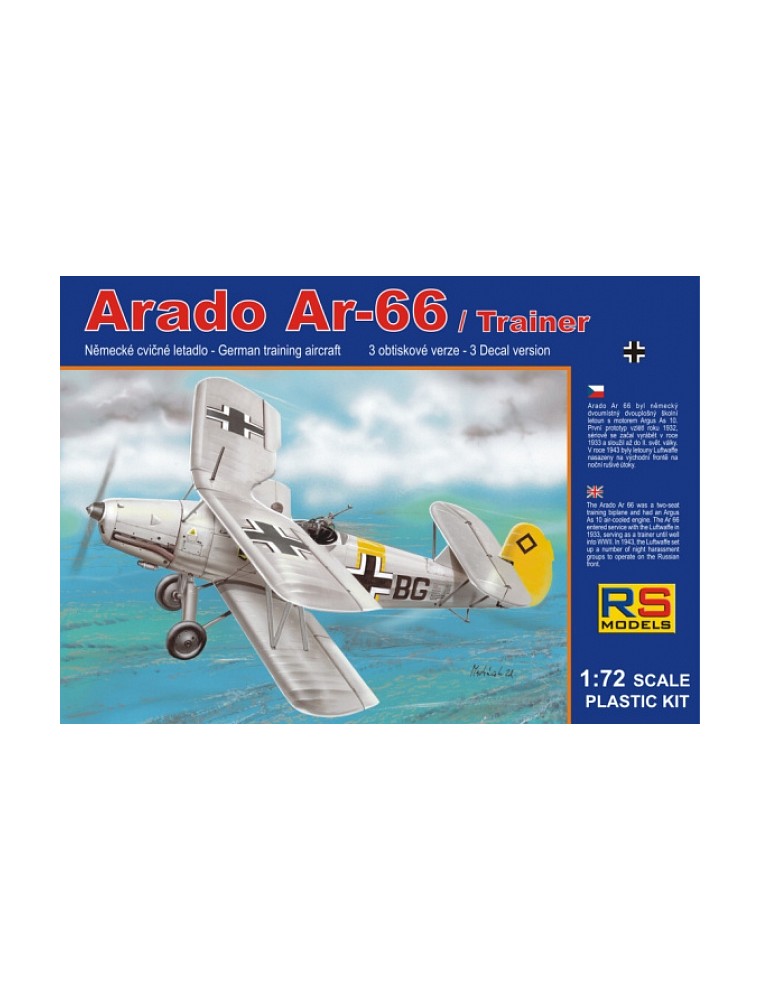 RS MODELS - 1/72 Arado 66 Trainer Luftwaffe (3 decal v. for Luftwaffe)