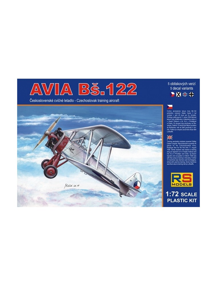 RS MODELS - 1/72 Avia B少-122 trainer (5 decal v. for Bulgaria, Czech, Luftwaffe, Slovakia) Photoetched Parts + Resin parts