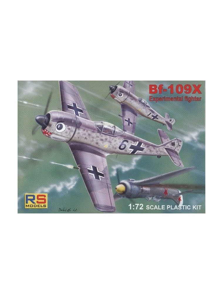 RS MODELS - 1/72 Messerschmitt Bf 109 X (2 decal v. for Luftwaffe, Great Britain) Resin parts