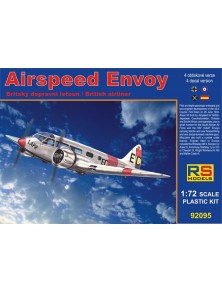 RS MODELS - 1/72 Airspeed Envoy, Cheetah engine (4 decal v. for Spain Rep.,France, South Africa) Photoetched Parts + Resin parts