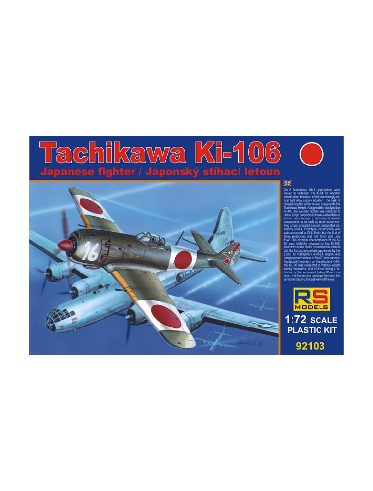 RS MODELS - 1/72 Tachikawa Ki-106 (2 decal v. for Japan)