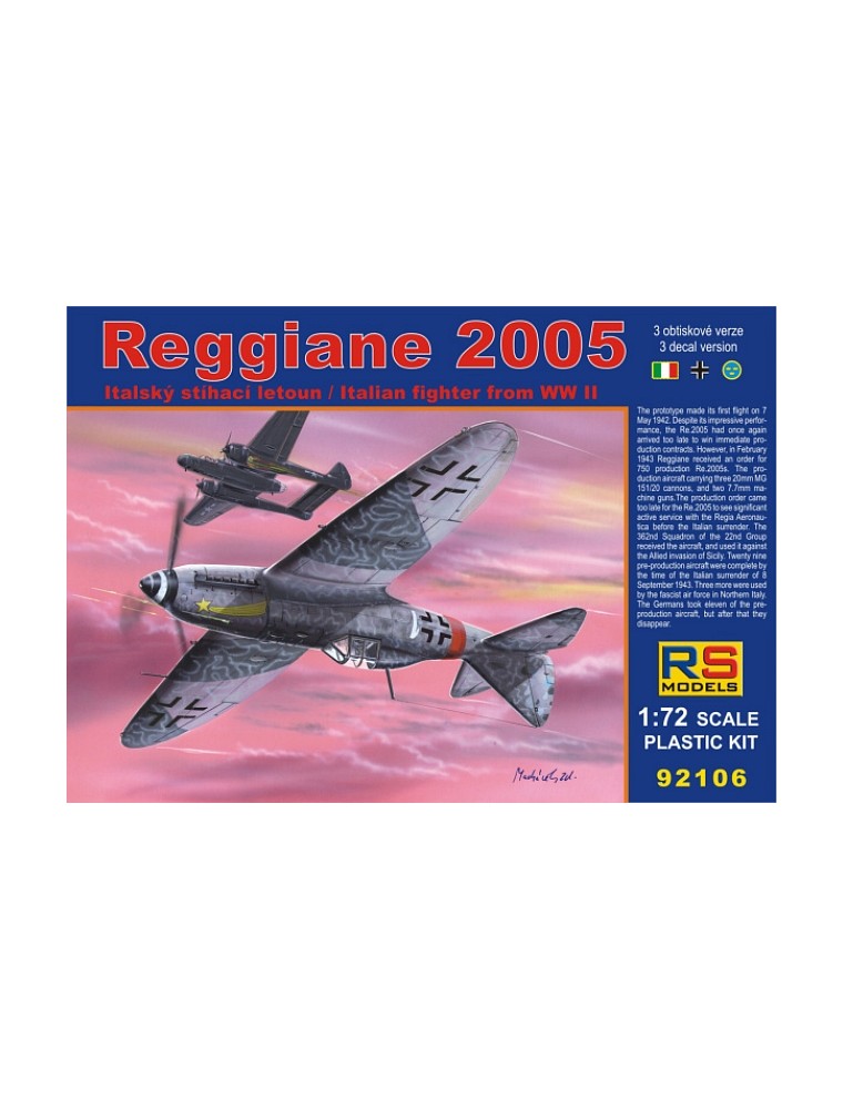 RS MODELS - 1/72 Reggiane 2005 What if edition (3 decal v. for Luftwaffe, Sweden, ANR)