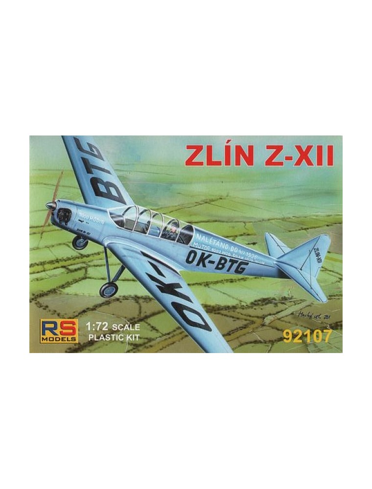 RS MODELS - 1/72 Zlin XII¶ÿ (5 decal v. for Luftwaffe, Czechslovakia, France)