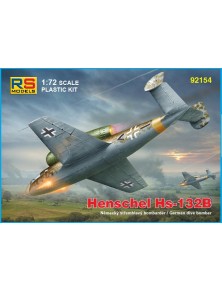 RS MODELS - 1/72 Henschel Hs-132 Jumo (4 decal v. for Luftwaffe, USA, Japan)